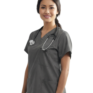 Microfiber Stretch Bravo Unisex V-Neck - Scrub Top with 3 Pockets & Pencil Slot – Half Sleeve