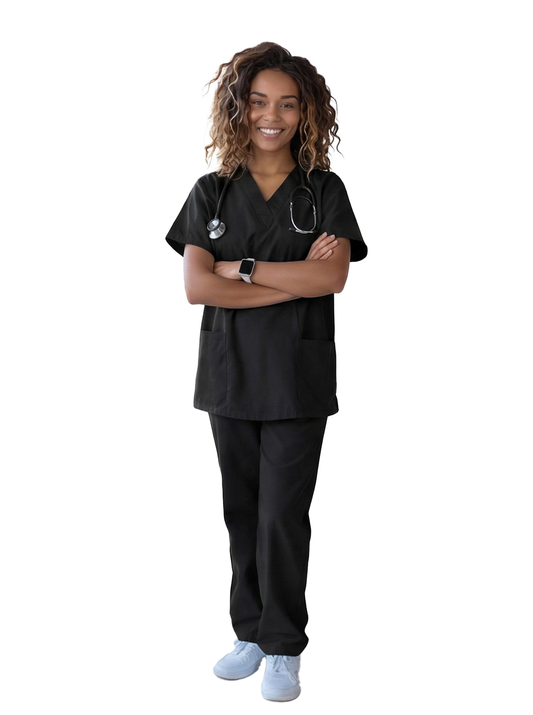 Microfiber Women`s – Scrub Top & Bottom with 4 Pocket Half Sleeve