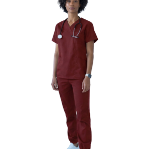 Stretchable Women`s – Scrub Top Collar Style with 2 Pocket Top Half Sleeve & Front Open Snap Buttons Style