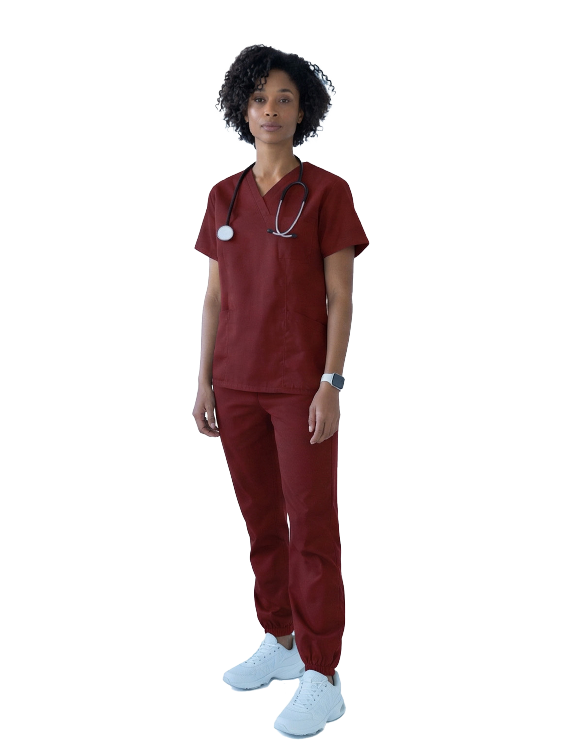 Stretchable Women`s – Scrub Top Collar Style with 2 Pocket Top Half Sleeve & Front Open Snap Buttons Style